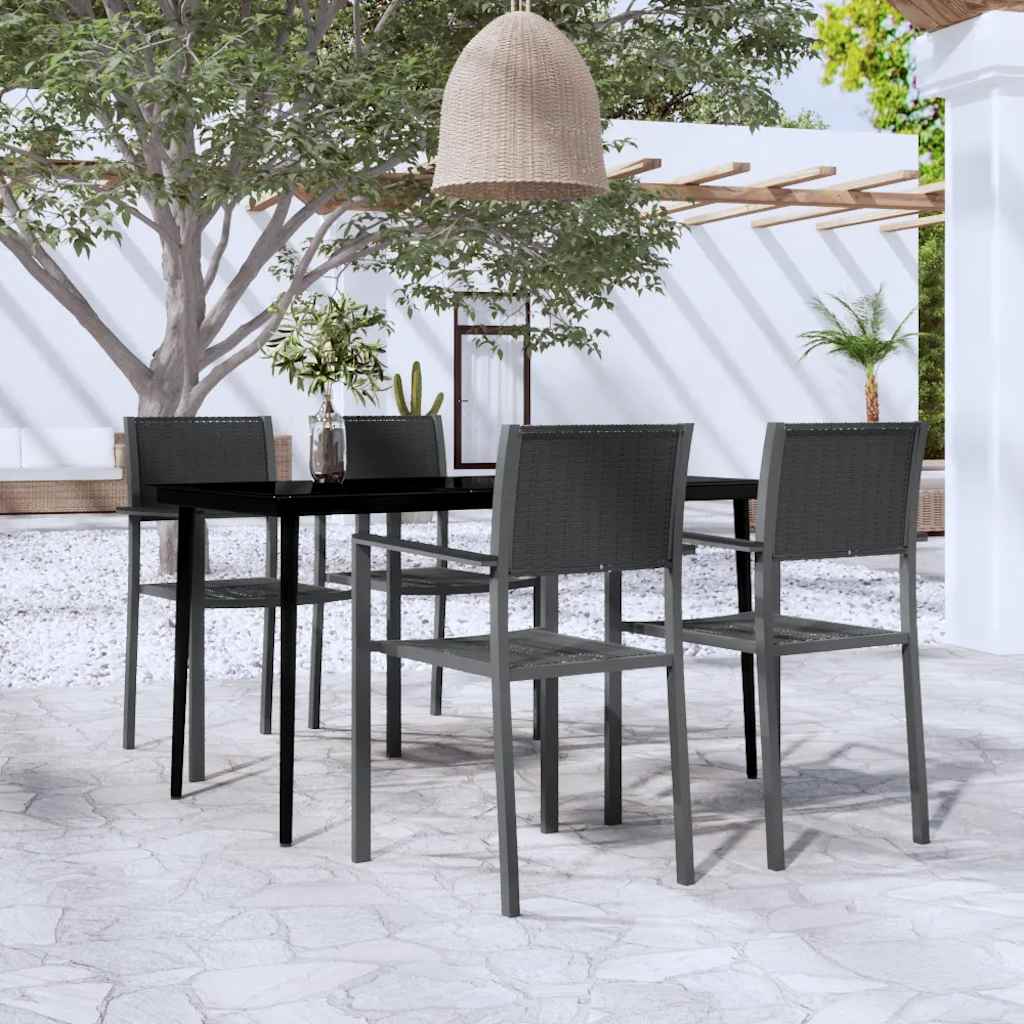 vidaXL 5-delige Tuinset wit