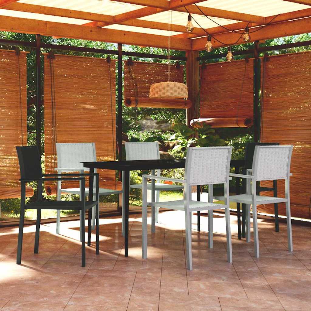 vidaXL 5-delige Tuinset wit