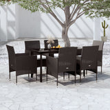 vidaXL 3-Piece Garden Lounge Set with Cushions Black