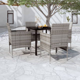 vidaXL 3-Piece Garden Lounge Set with Cushions Black