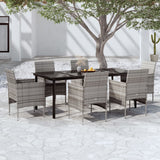 vidaXL 3-Piece Garden Lounge Set with Cushions Black