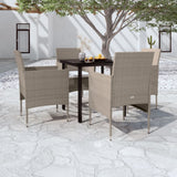 vidaXL 3-Piece Garden Lounge Set with Cushions Black