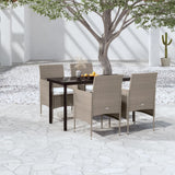 vidaXL 3-Piece Garden Lounge Set with Cushions Black