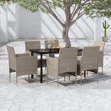 vidaXL 3-Piece Garden Lounge Set with Cushions Black