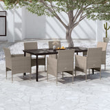 vidaXL 3-Piece Garden Lounge Set with Cushions Black
