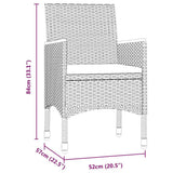 vidaXL 3-Piece Garden Lounge Set with Cushions Black