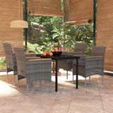 vidaXL 3-Piece Garden Lounge Set with Cushions Black