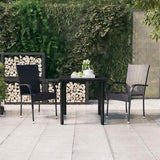 vidaXL 3-Piece Garden Dining Set Black