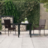 vidaXL 3-Piece Garden Dining Set Black