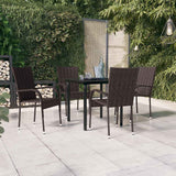 vidaXL 3-Piece Garden Dining Set Black