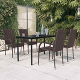 vidaXL 3-Piece Garden Dining Set Black