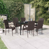 vidaXL 3-Piece Garden Dining Set Black