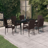 vidaXL 3-Piece Garden Dining Set Black