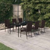 vidaXL 3-Piece Garden Dining Set Black