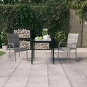 vidaXL 3-Piece Garden Dining Set Black