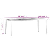 vidaXL 3-Piece Garden Dining Set Black