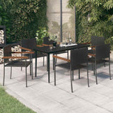 vidaXL 3-delige Tuinset zwart