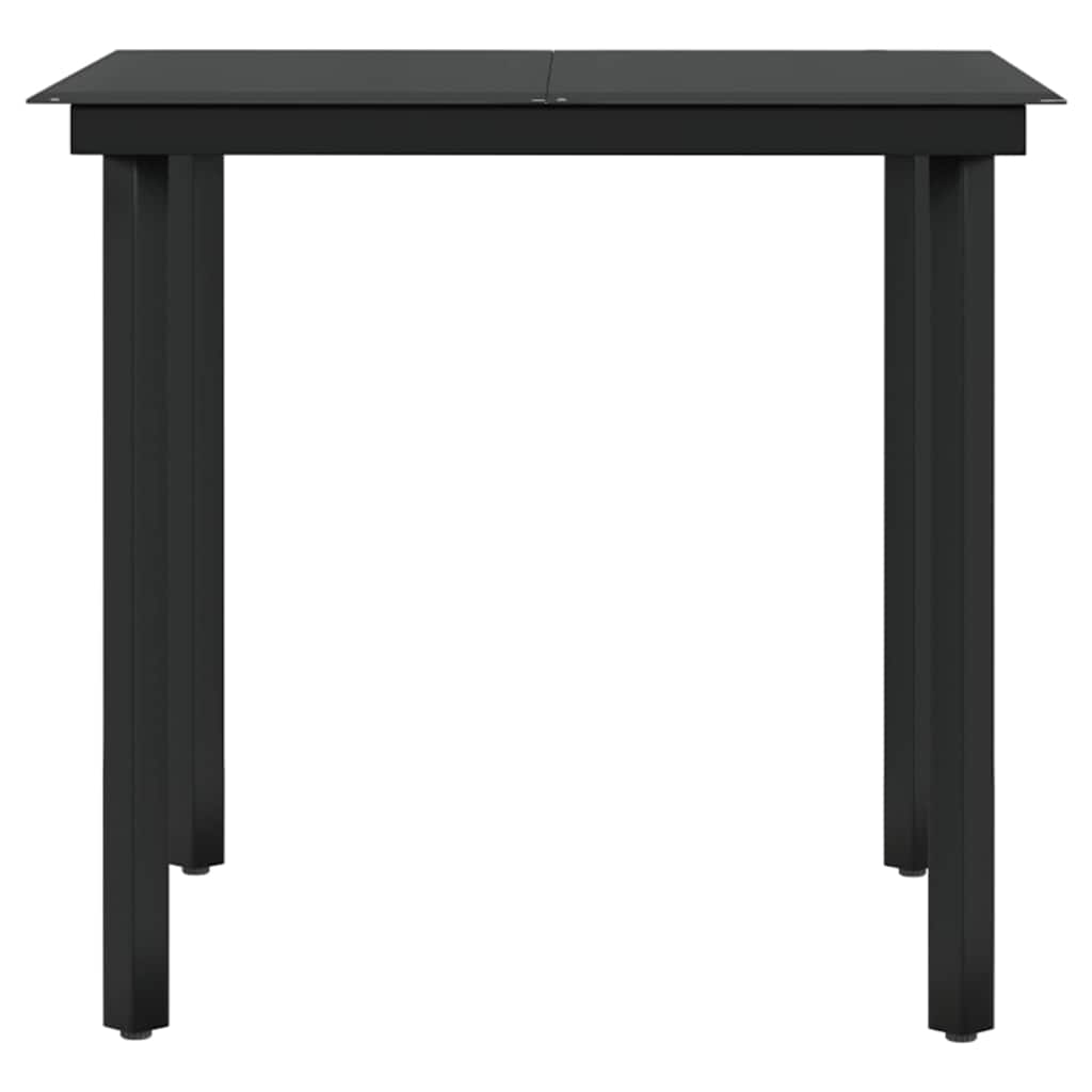 vidaXL 3-delige Tuinset met kussens zwart