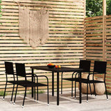 vidaXL 3-delige Tuinset zwart