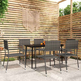 vidaXL 3-delige Tuinset zwart