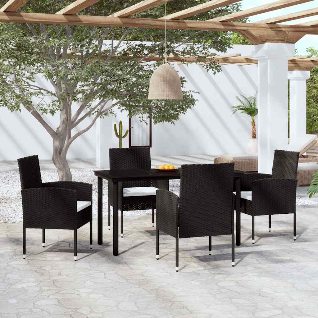 vidaXL 3-delige Tuinset zwart