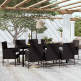 vidaXL 3-delige Tuinset zwart