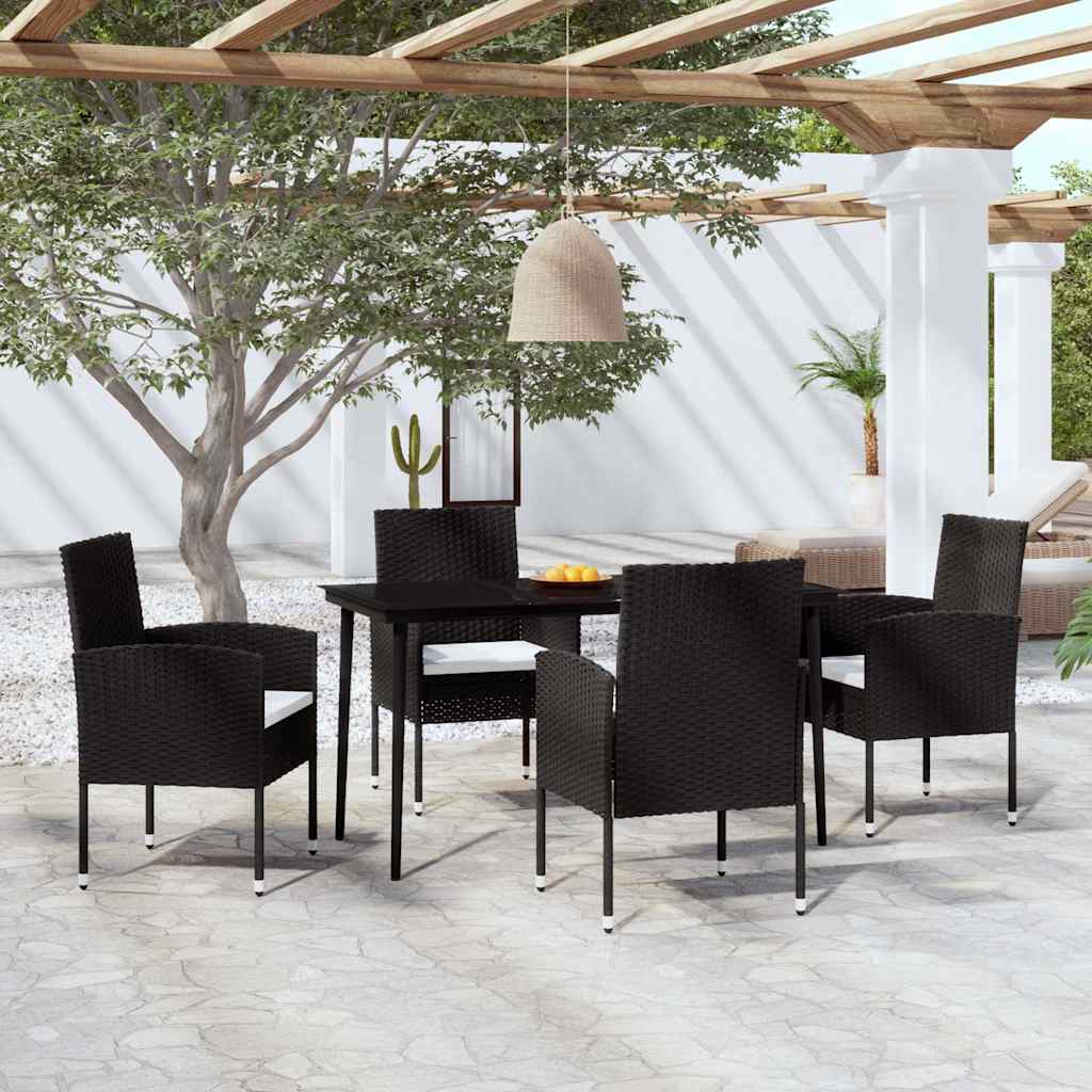 vidaXL 3-delige Tuinset zwart