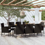 vidaXL 3-delige Tuinset zwart