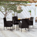vidaXL 3-delige Tuinset zwart
