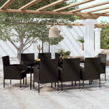 vidaXL 3-delige Tuinset zwart
