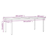 vidaXL 3-delige Tuinset met kussens poly rattan en glas