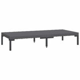 vidaXL 4-delige Loungeset met kussens poly rattan donkergrijs