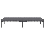vidaXL 4-delige Loungeset met kussens poly rattan donkergrijs