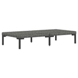 vidaXL 5-delige Loungeset met kussens poly rattan donkergrijs
