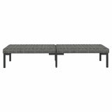 vidaXL 5-delige Loungeset met kussens poly rattan donkergrijs
