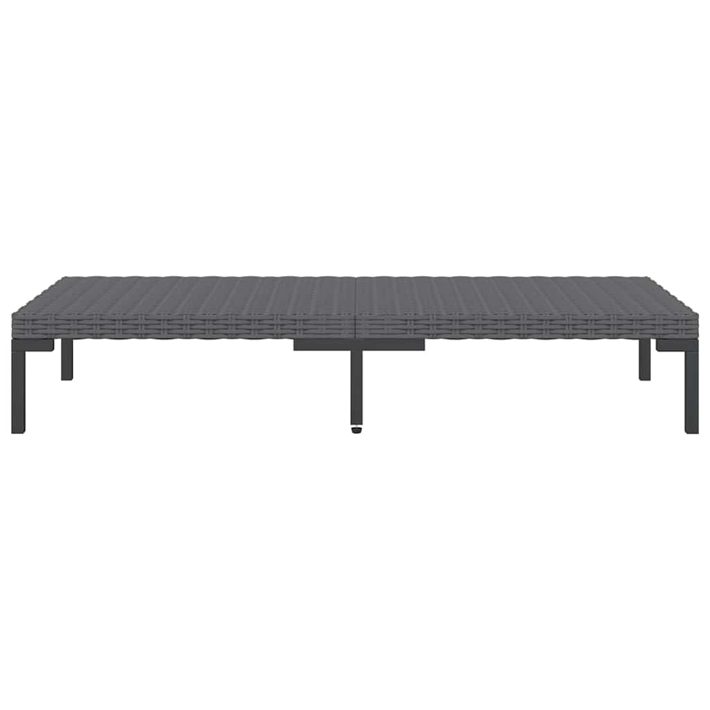 vidaXL 8-delige Loungeset met kussens poly rattan donkergrijs
