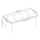 vidaXL Tuintafel 200x100x74 cm staal en glas zwart