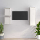 vidaXL TV-meubelen 3 st massief grenenhout blanc