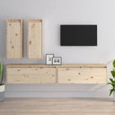 vidaXL Meuble TV 4 st massief grenenhout