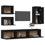 vidaXL Tv-meubelen 6 st massief grenenhout wit