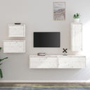 vidaXL TV-meubelen 5 st massief grenenhout blanc