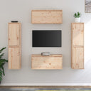 vidaXL Meuble TV 6 st massief grenenhout