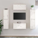 vidaXL Meuble TV 6 st massief grenenhout