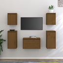 vidaXL TV-meubelen 5 st massief grenenhout blanc