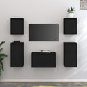 vidaXL TV-meubelen 5 st massief grenenhout blanc