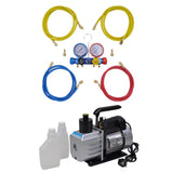 vidaXL Vacuum Pump 50 L/min with 2-Gauge Manifold Set