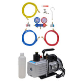 vidaXL Vacuum Pump 50 L/min with 2-Gauge Manifold Set