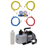 vidaXL Vacuum Pump 50 L/min with 2-Gauge Manifold Set