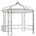 vidaXL Round Gazebo 300x290 cm White