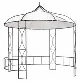 vidaXL Round Gazebo 300x290 cm White